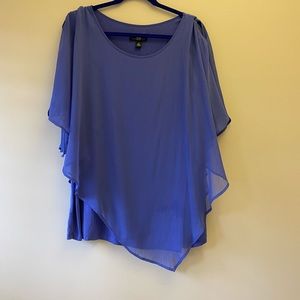 Blue Flowy Blouse- 2XL- AGB Woman
